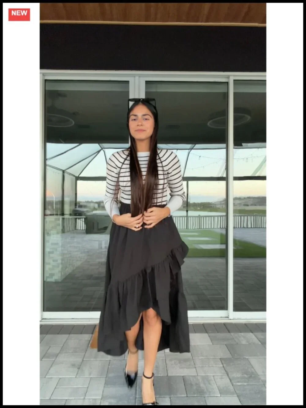 Women's Wrap Maxi Skirt High Low Ruffle Boho